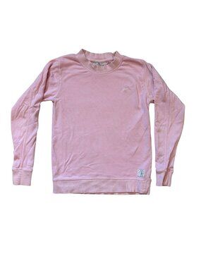 Cuffy's Ocean Wash Crewneck Sweatshirt Pink Embroidered Logo XS